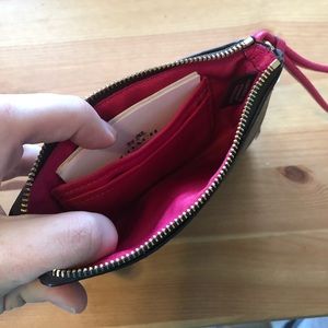 Coach Wristlit Brown/Pink Ruby